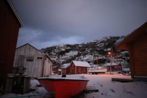troms village red house and red boat